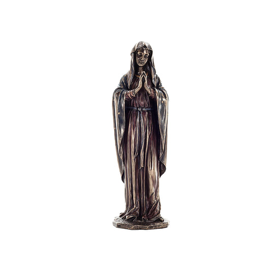 Virgin Mary 30cm Veronese Cold-Cast Bronze Statue – Praying Madonna Figurine