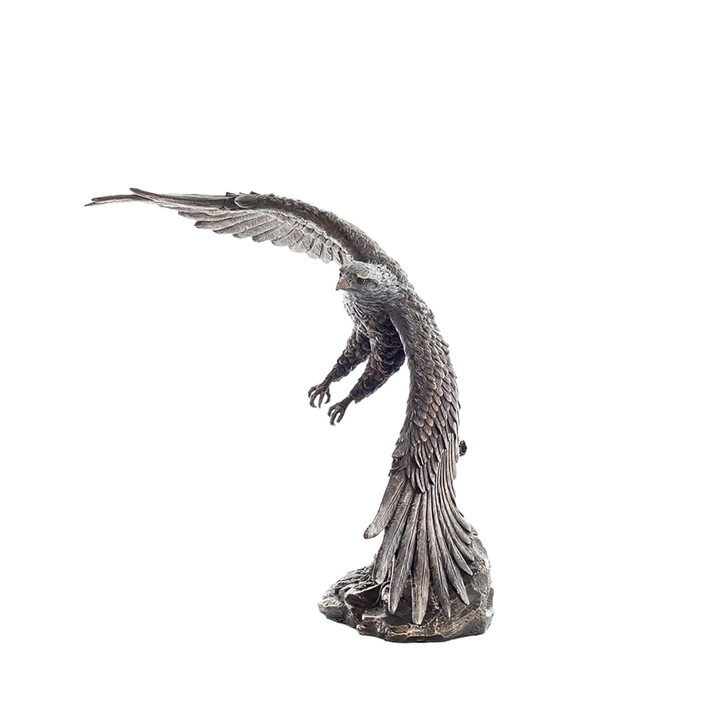 Red Kite Eagle Statue – 38x54cm Veronese Cold-Cast Bronze Majestic Bird of Prey Figurine