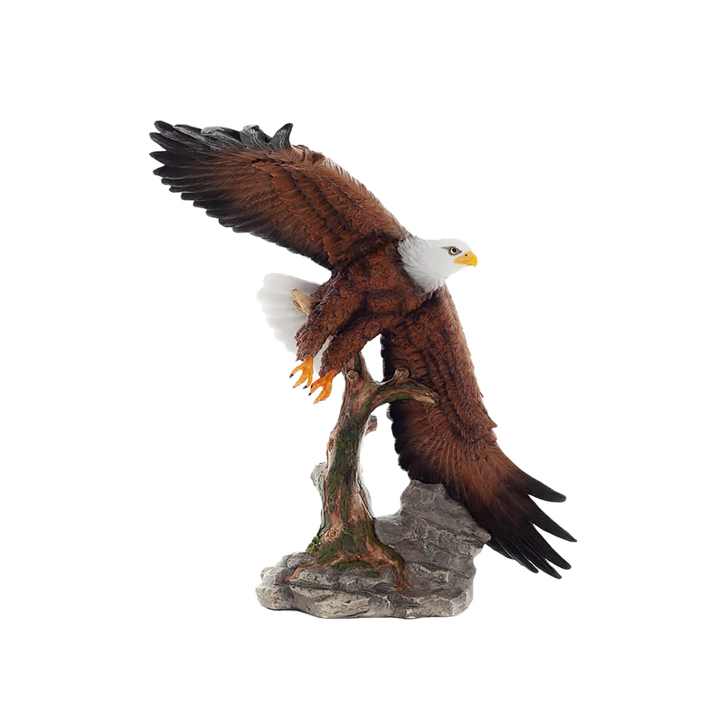 Bald Eagle Statue – 40x29cm Veronese Cold-Cast Bronze Majestic American Symbol Figurine