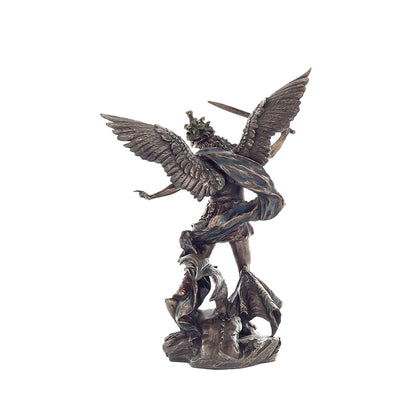 Archangel Saint Michael 28cm Veronese Cold-Cast Bronze Statue – Defender of Faith Figurine