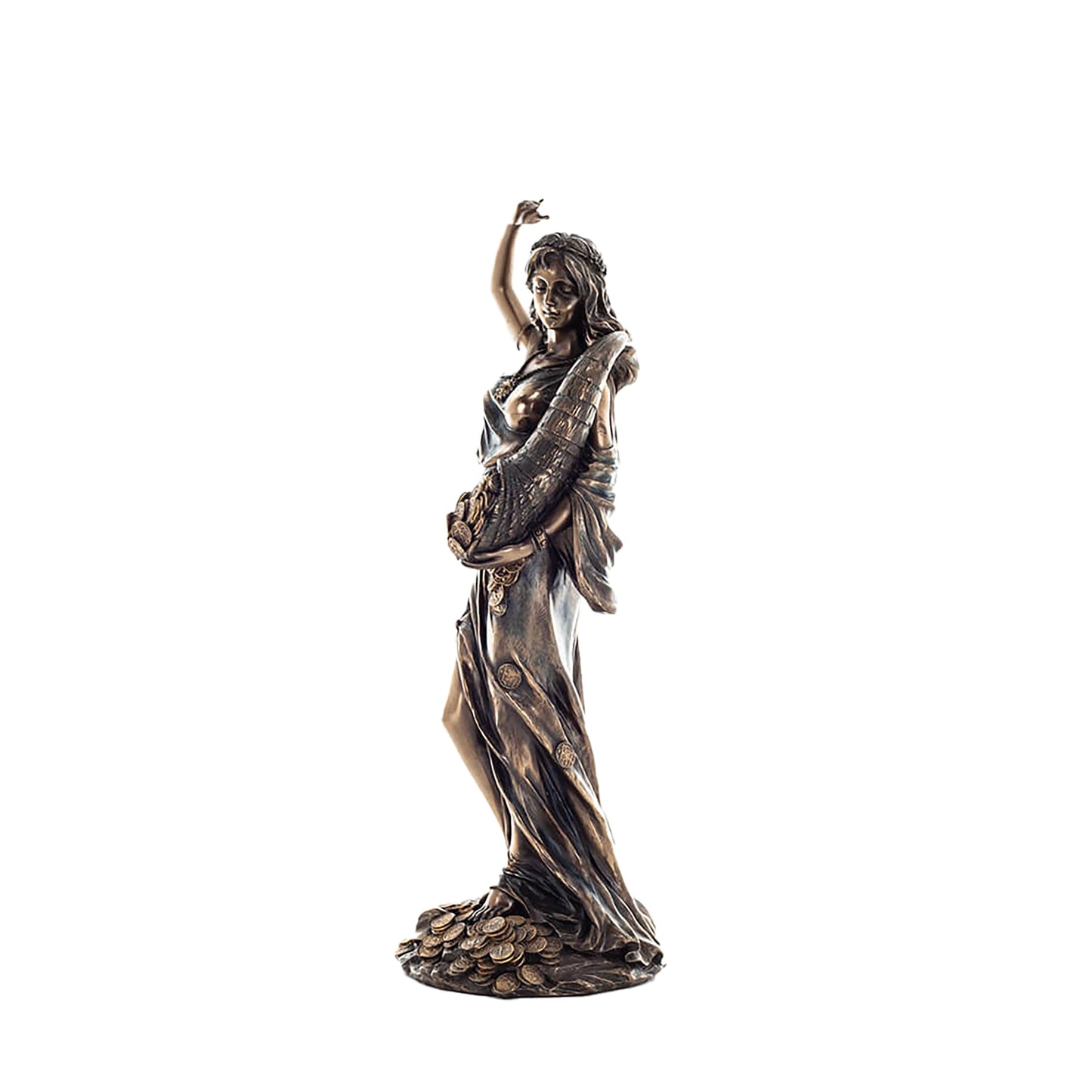 Fortuna Goddess of Luck Statue – 28cm Veronese Cold-Cast Bronze Roman Mythology Figurine
