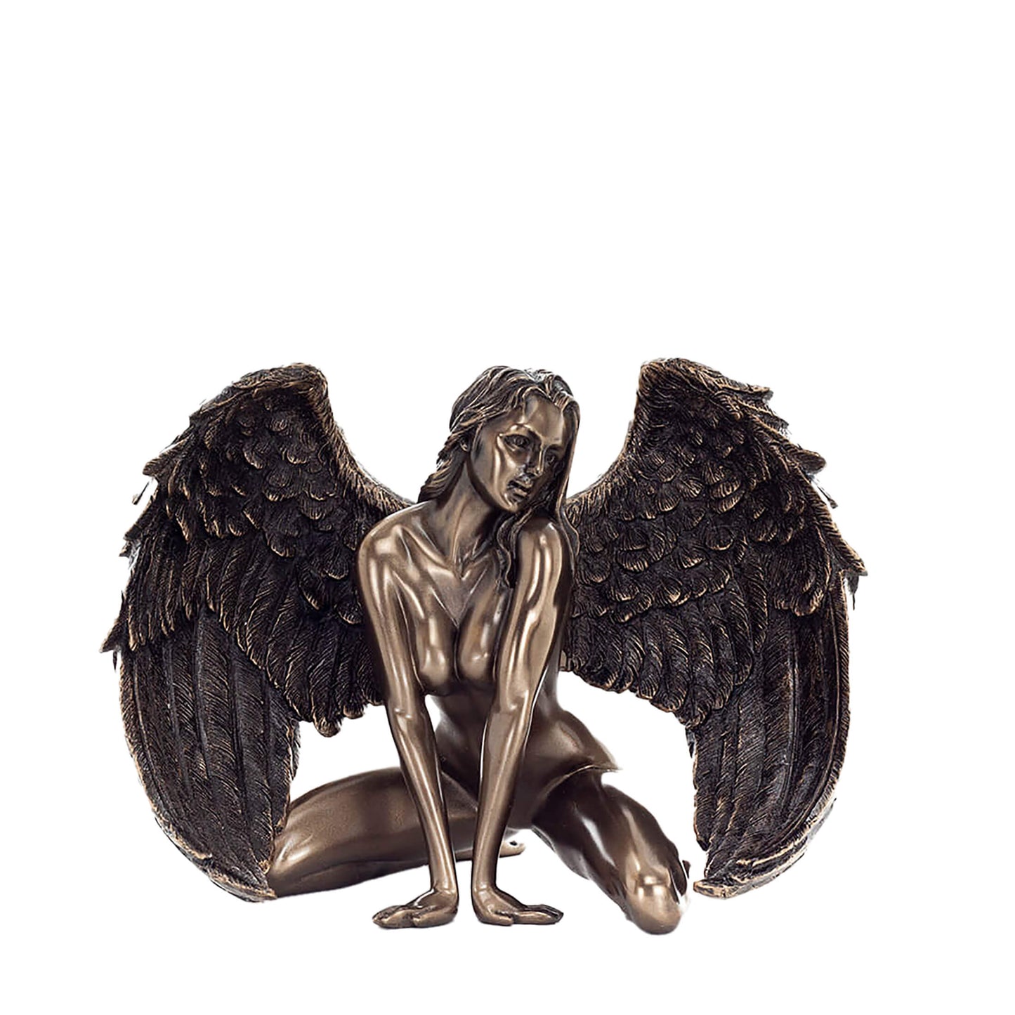 Fallen Angel 14x17cm Veronese Cold-Cast Bronze Statue – Symbol of Beauty and Despair