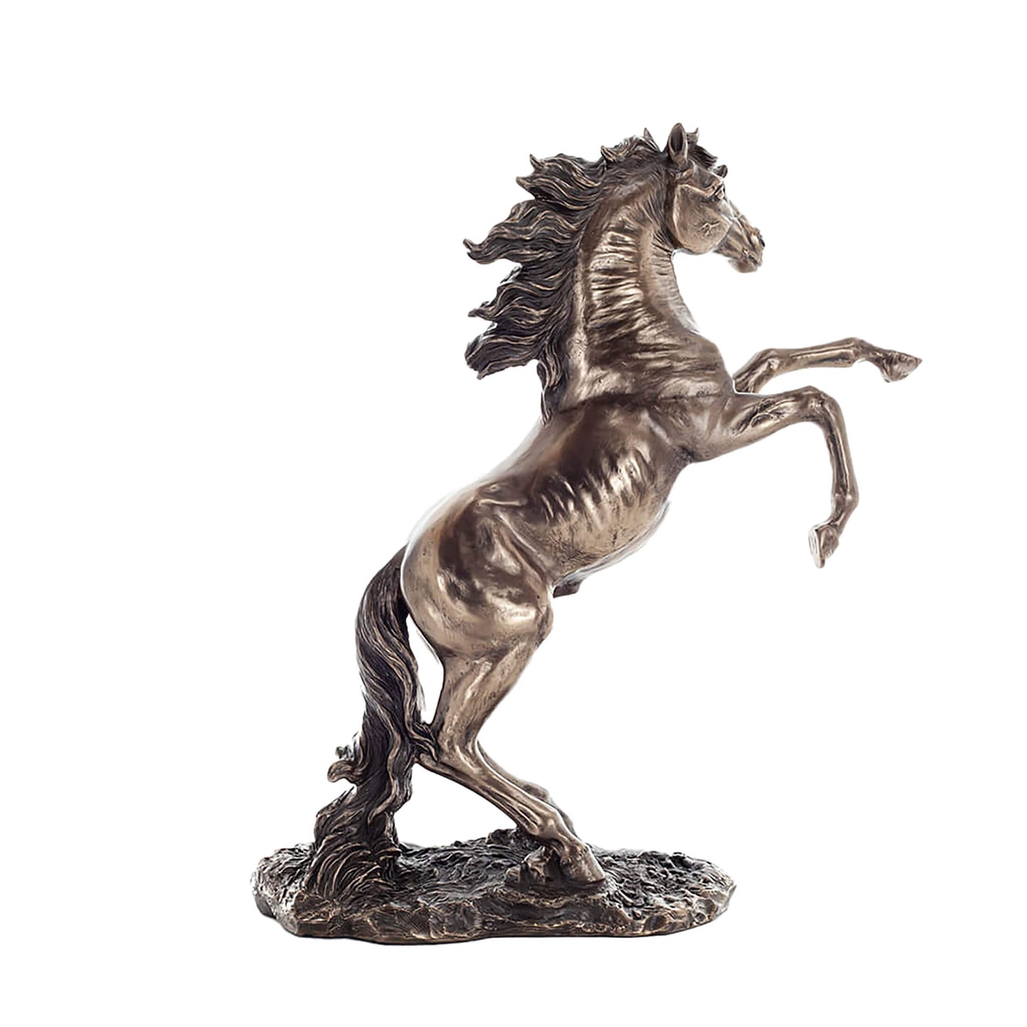 Majestic Rearing Horse 28x31cm Veronese Cold-Cast Bronze Statue – Equestrian Elegance