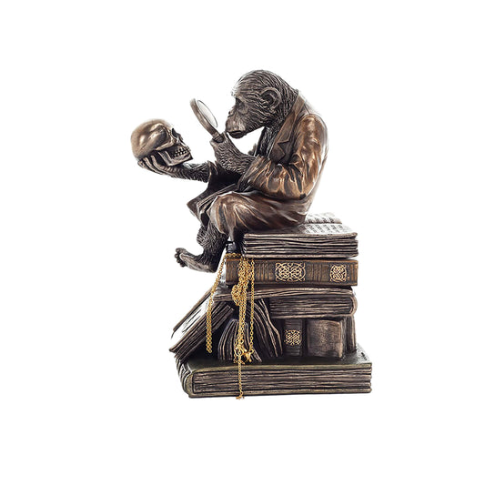 Wise Monkey of Evolution Statue 17.5cm Veronese Cold-Cast Bronze – Knowledge and Reflection