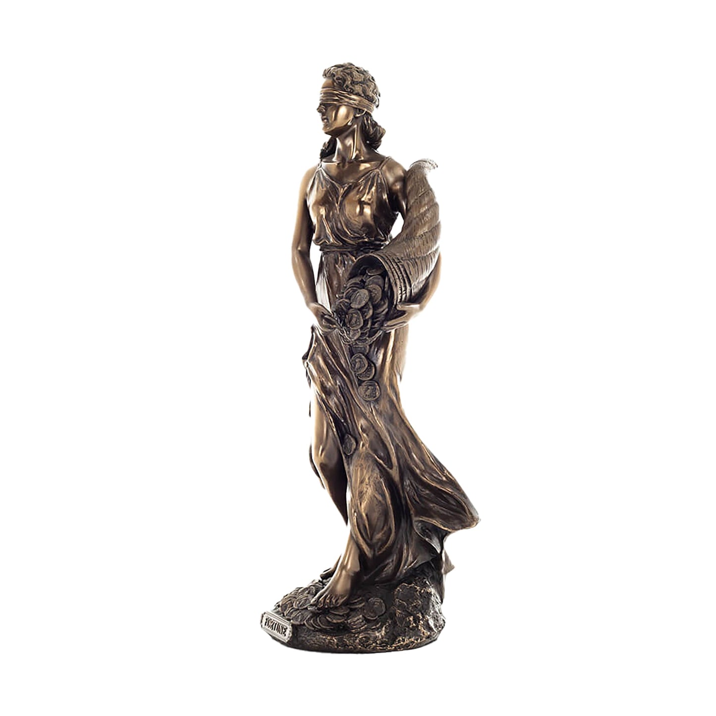 Fortuna Goddess of Luck Statue – 32cm Veronese Cold-Cast Bronze Roman Mythology Figurine