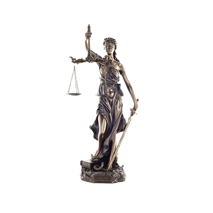 Themis Goddess of Justice Statue – 30cm Veronese Cold-Cast Bronze Greek Mythology Figurine