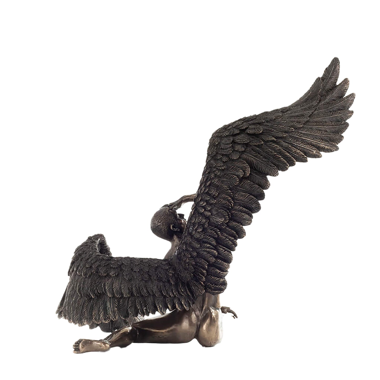 Fallen Angel 27.5cm Veronese Cold-Cast Bronze Statue – Symbol of Despair and Redemption