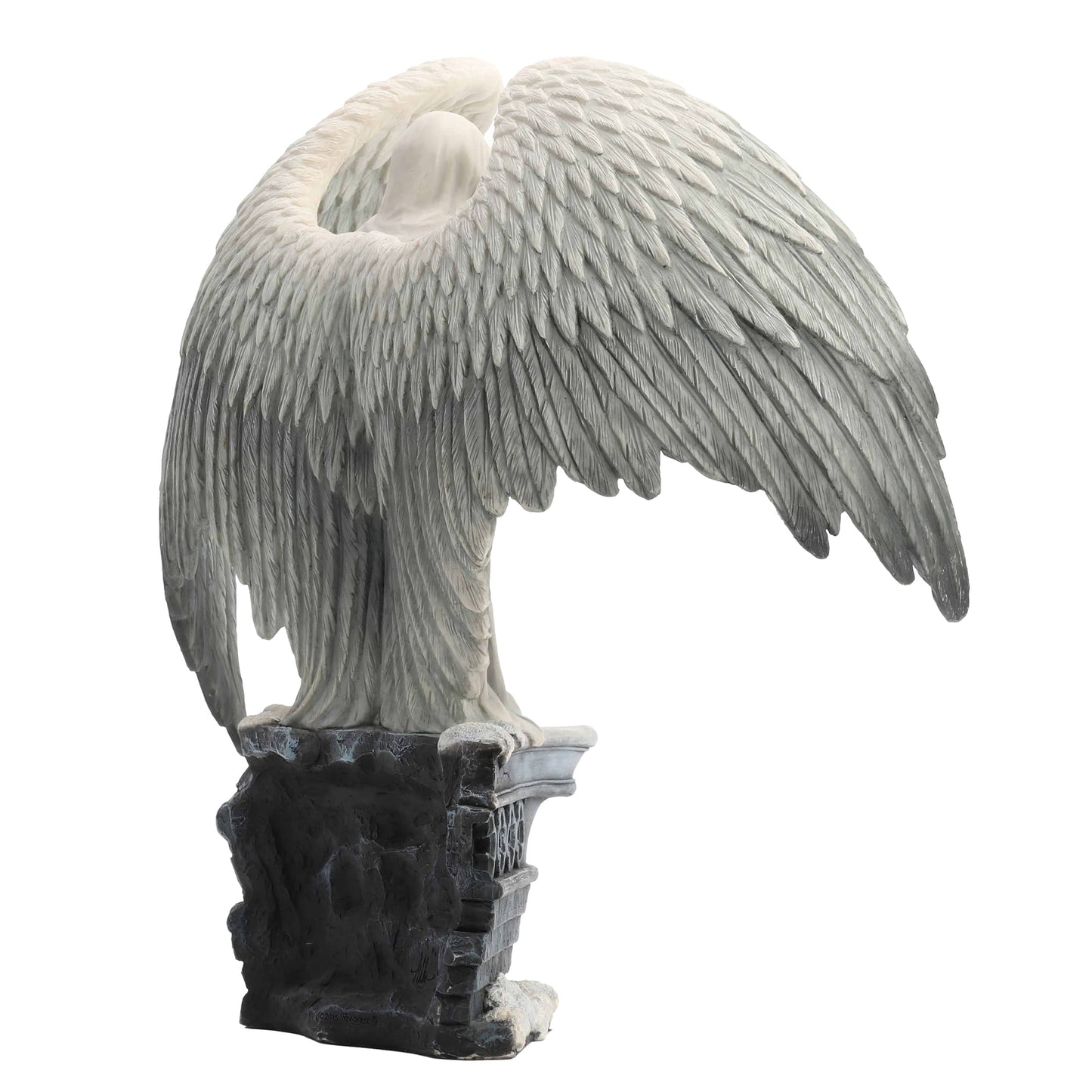 Dark Angel of Death Statue – 28x32.5cm Veronese Cold-Cast Resin Gothic Fantasy Figurine