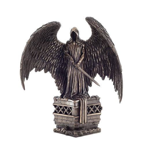 Dark Angel of Death Bronze Statue front view, 28×32.5 cm