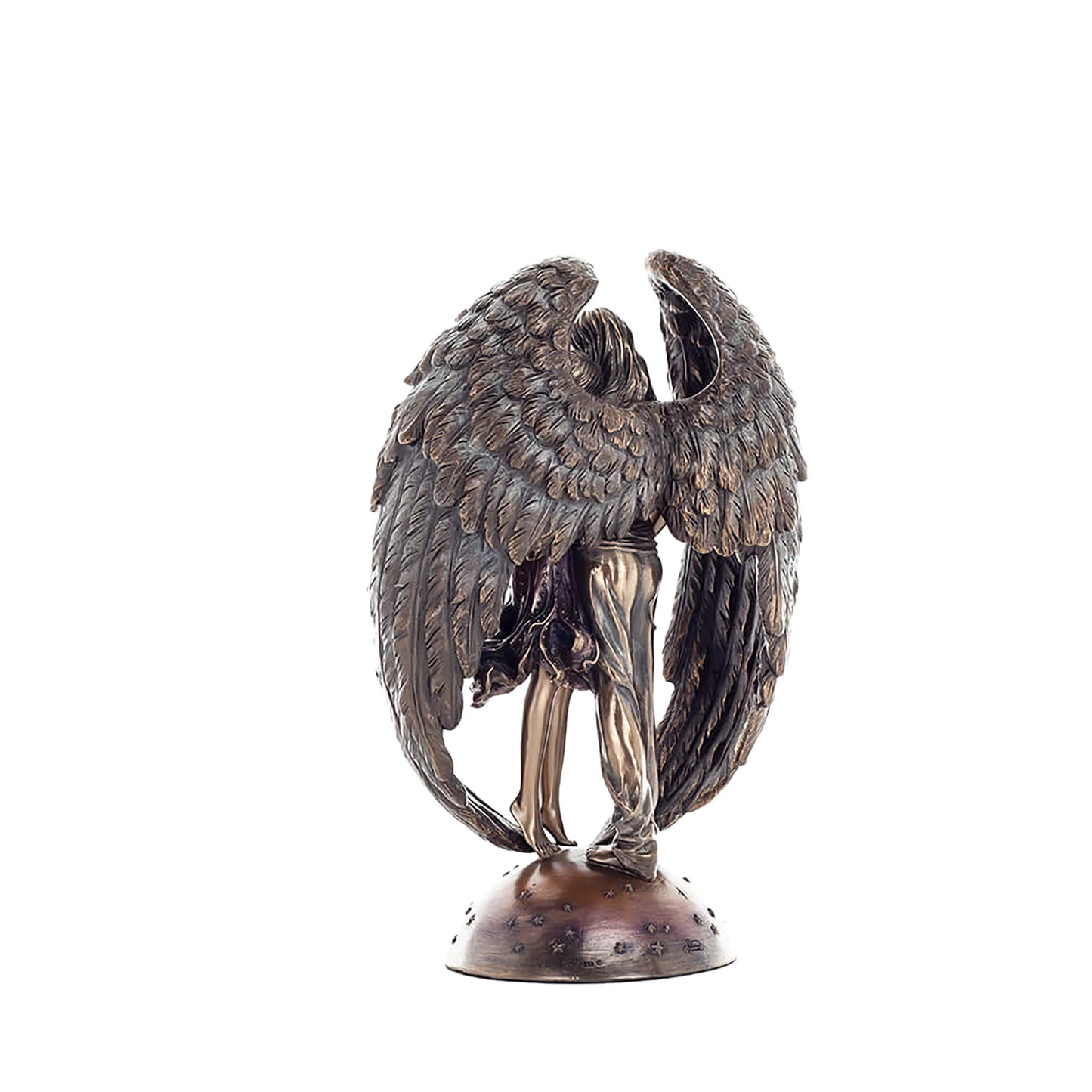 Fallen Angel & Mortal Embrace Statue – Veronese gothic fantasy sculpture