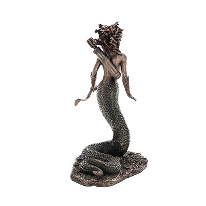 Medusa Archer Statue – 21cm Veronese Cold-Cast Bronze Greek Mythology Figurine