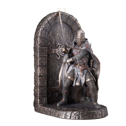 Templar Knight Statue 19cm Veronese Design Cold-Cast Bronze Medieval Warrior Figurine