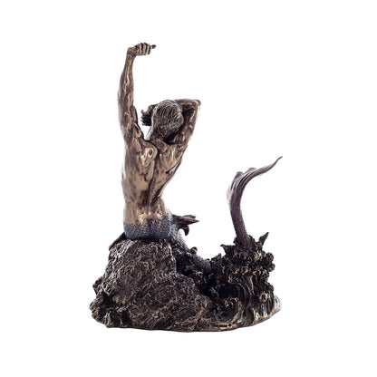 Merman 20cm Veronese Cold-Cast Bronze Statue – Majestic Ocean Guardian