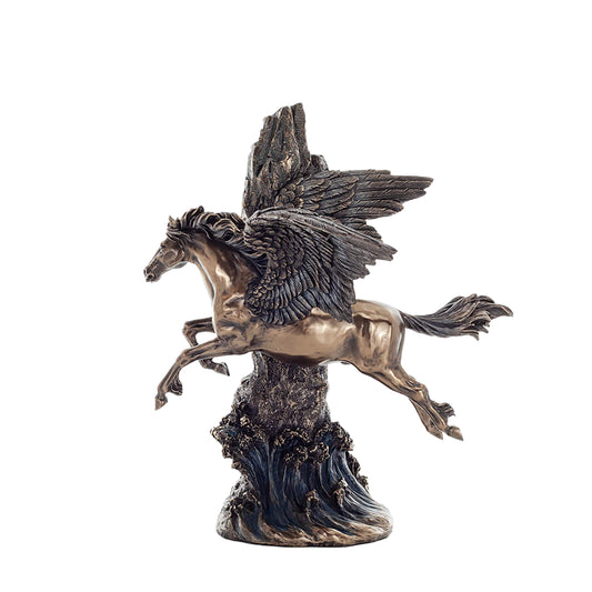 Pegasus 35cm Veronese Cold-Cast Bronze Statue – Majestic Winged Horse of Mythology