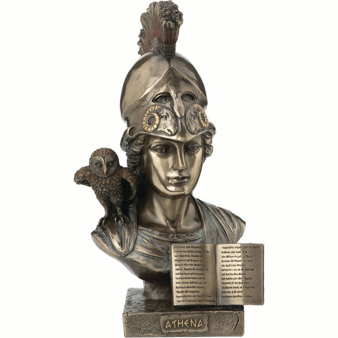 Athena Bust Goddess of Wisdom and War 21,5cm Veronese Statue