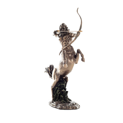 Centaur Archer Bronze Statue rear angle showing feathers and base