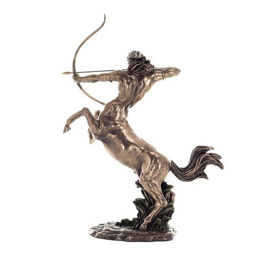 Centaur Archer Bronze Statue side angle with bow and wings