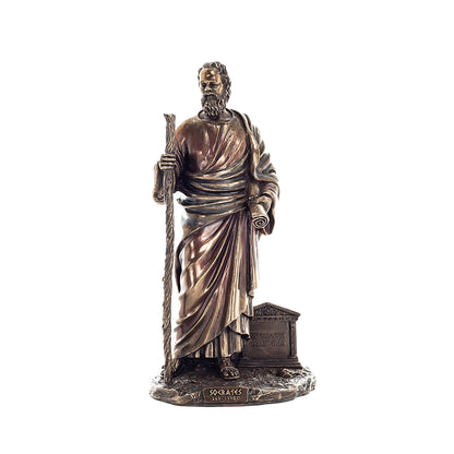 Socrates Cold-Cast Bronze Statue front view, 30 cm