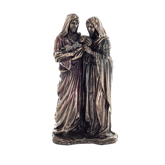 Holy Family 22cm Veronese Cold-Cast Bronze Statue – Joseph, Mary & Baby Jesus Figurine