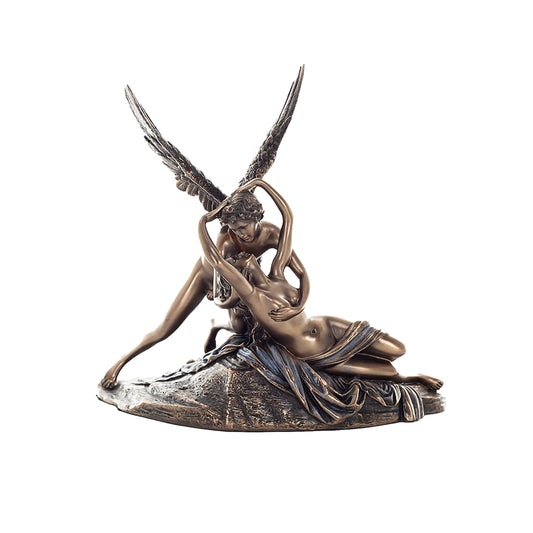 Psyche 19.6x17cm Greek Mythology Goddess of the Soul & Eros Veronese Cold-Cast Bronze Statue