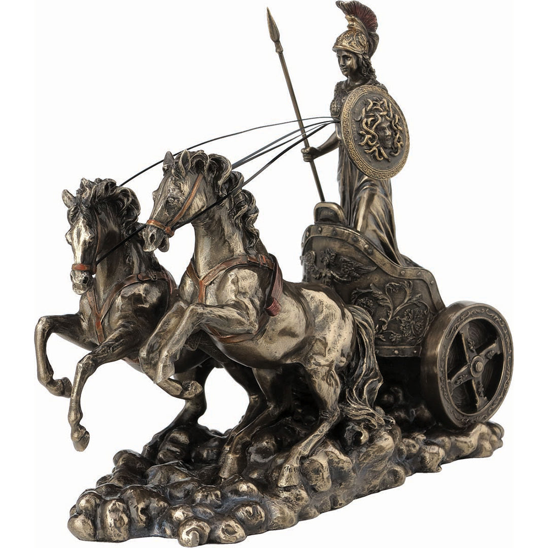 Athena Goddess of Wisdom and War on Chariot 50cm Veronese Statue