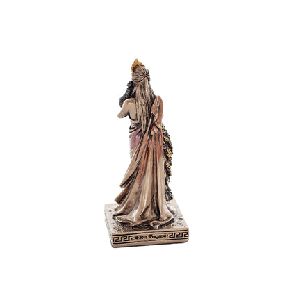 Hera Miniature Statue rear angle showing garment folds and base