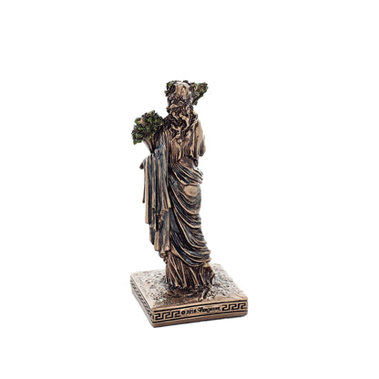 Demeter Miniature Statue rear angle showing garment folds and details