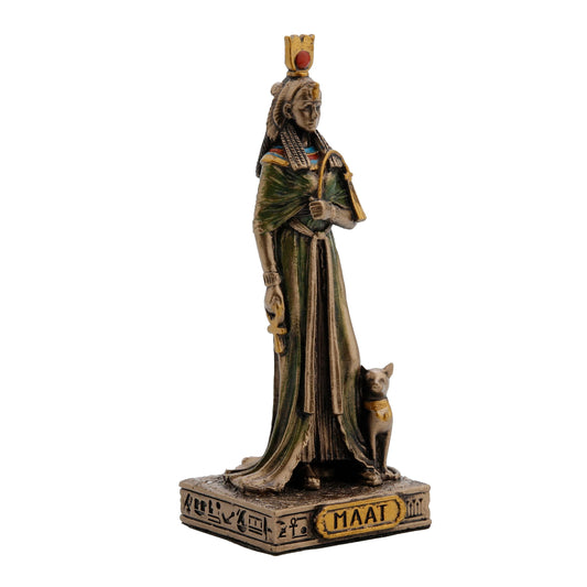 Maat – Egyptian Goddess of Truth & Balance Cold Cast Bronze Statue (8.5cm) by Veronese Design