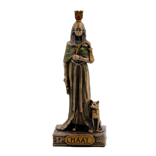 Maat – Egyptian Goddess of Truth & Balance Cold Cast Bronze Statue (8.5cm) by Veronese Design