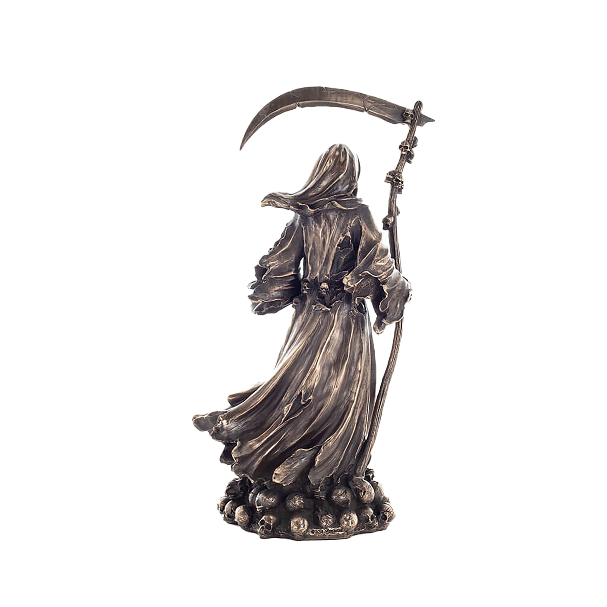 Charon the Ferryman Statue rear angle with flowing cloak and water