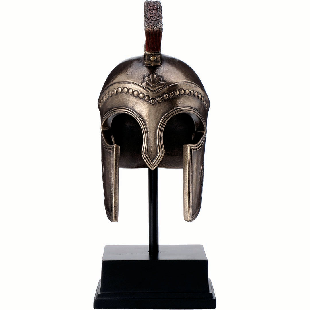 Greek Hoplite Helmet With Stand 21cm Veronese Statue