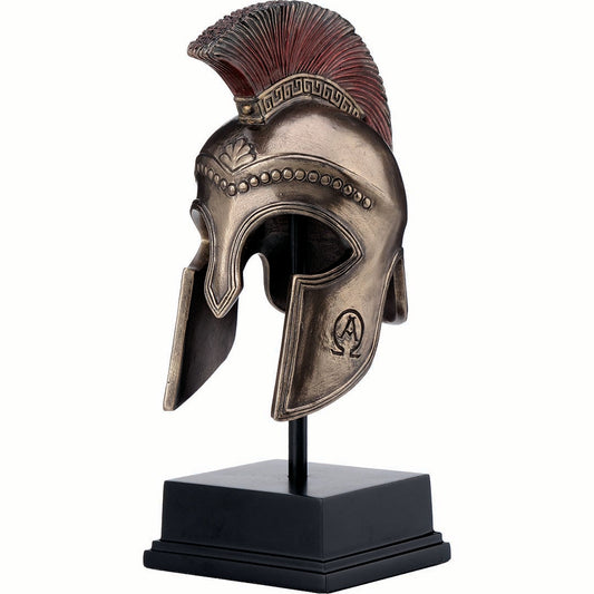 Greek Hoplite Helmet With Stand 21cm Veronese Statue