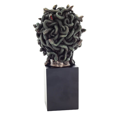 Medusa Head Bust Statue – 21cm Veronese Cold-Cast Bronze Greek Mythology Figurine