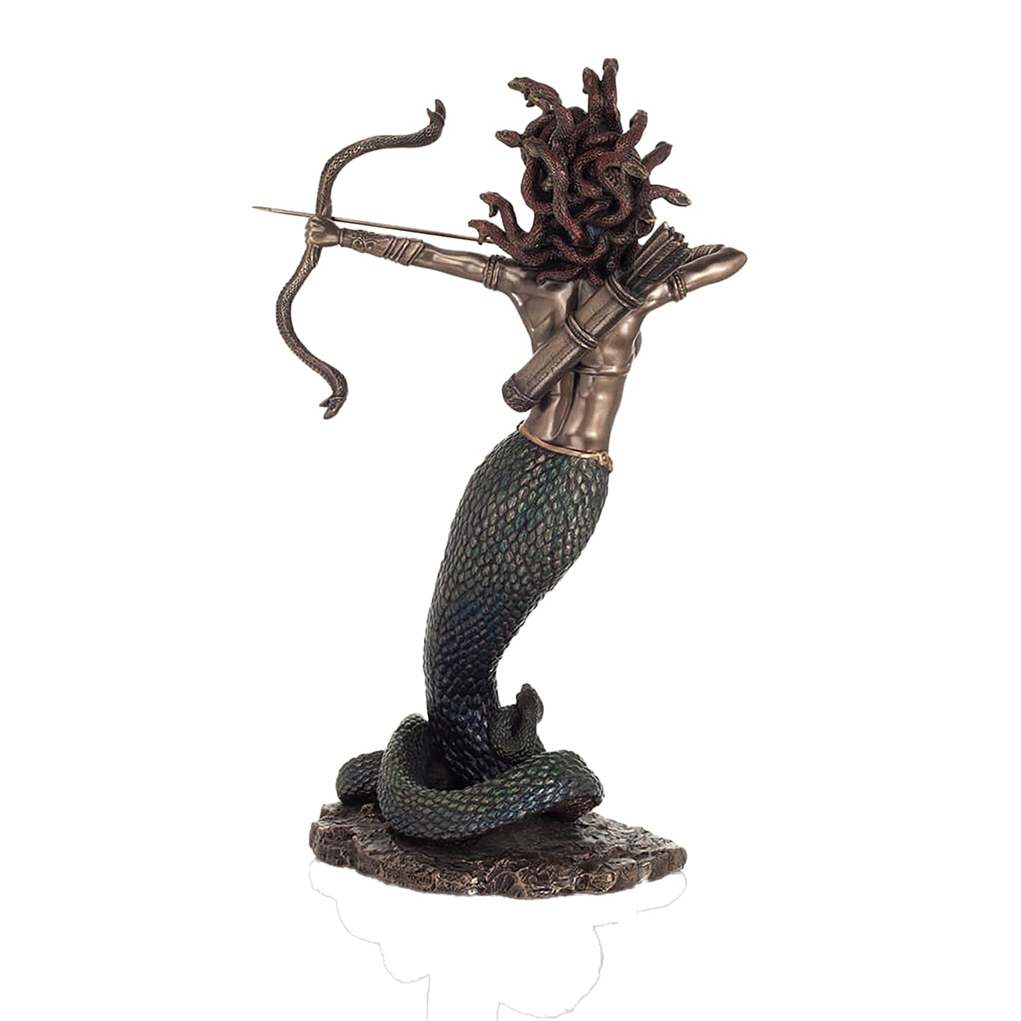 Medusa Archer Statue – 36cm Veronese Cold-Cast Bronze Greek Mythology Figurine