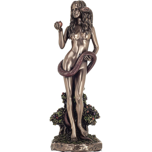 Eve with Serpent & Forbidden Fruit 24.5cm Veronese Cold-Cast Bronze Statue