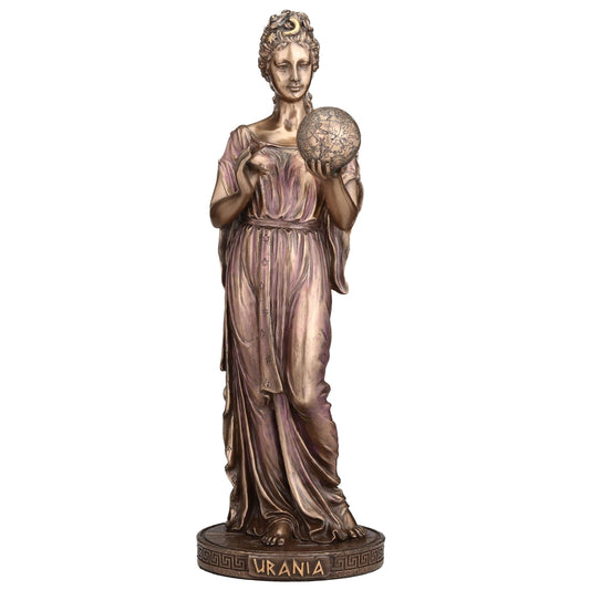 Urania Muse of Astronomy Statue – 23cm Veronese Cold-Cast Bronze Greek Mythology Figurine