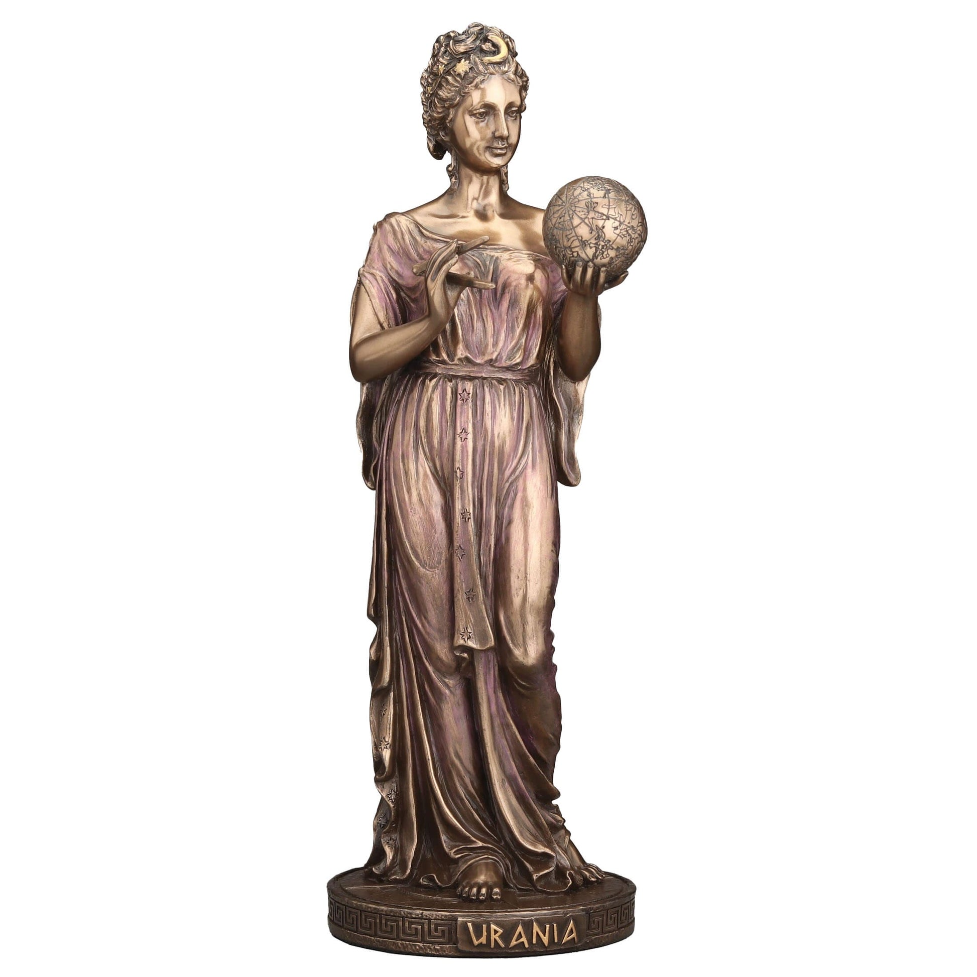 Urania Muse of Astronomy Statue – 23cm Veronese Cold-Cast Bronze Greek Mythology Figurine
