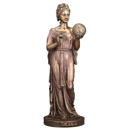 Urania Muse of Astronomy Statue – 23cm Veronese Cold-Cast Bronze Greek Mythology Figurine