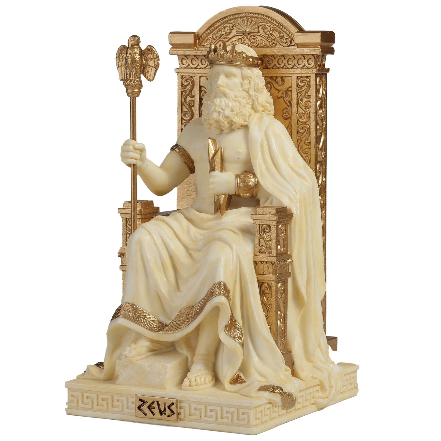 Zeus – Greek God of Sky & Thunder Resin Statue on Throne (15.5cm) by Veronese Design