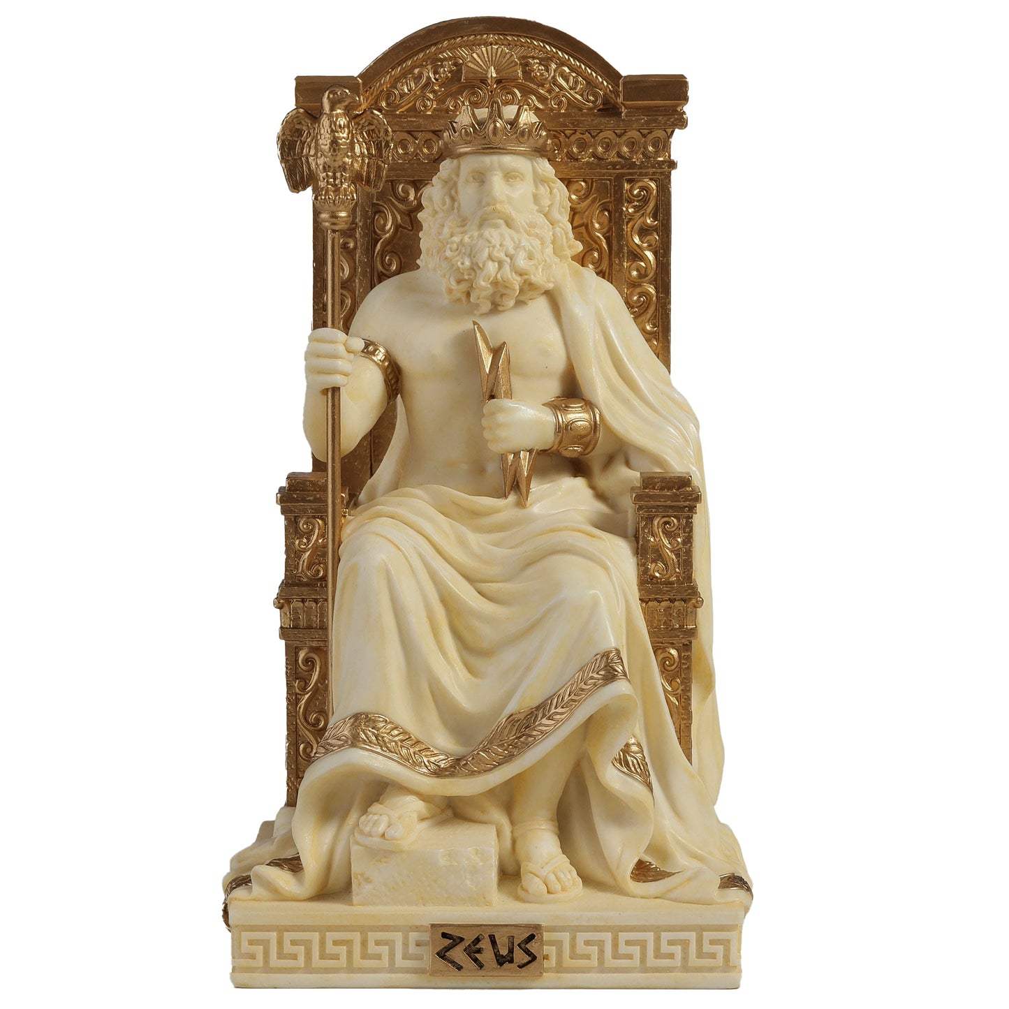 Zeus – Greek God of Sky & Thunder Resin Statue on Throne (15.5cm) by Veronese Design