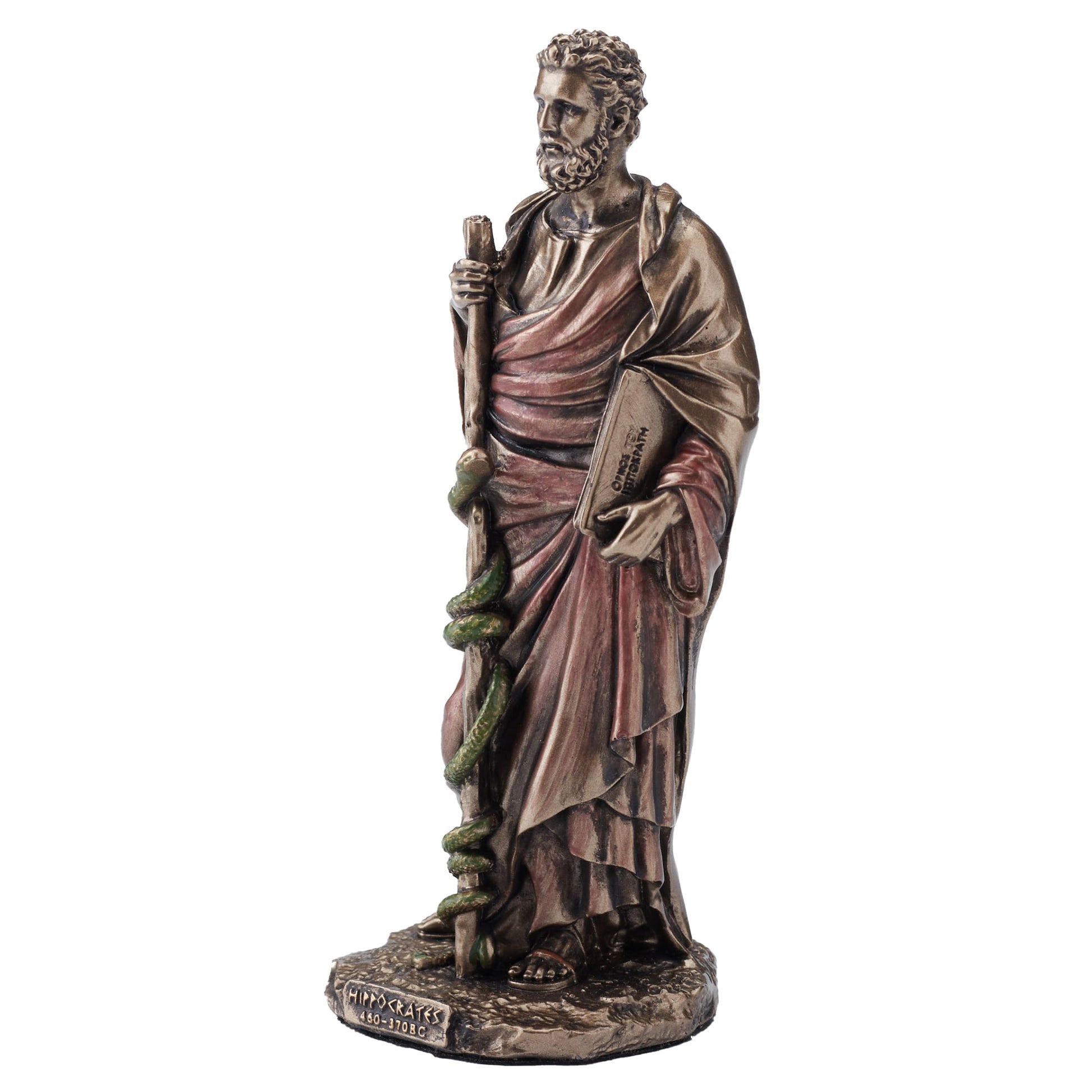 Hippocrates, Father of Medicine Miniature Statue – 9.3cm Veronese Cold-Cast Bronze Figurine