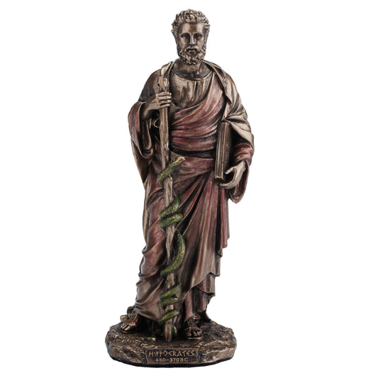 Hippocrates, Father of Medicine Miniature Statue – 9.3cm Veronese Cold-Cast Bronze Figurine