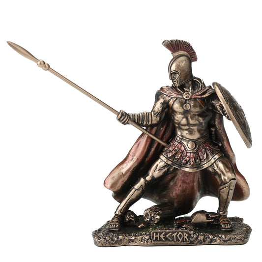 Hector Statue – 9.5cm Veronese Cold-Cast Bronze Trojan Warrior Figurine