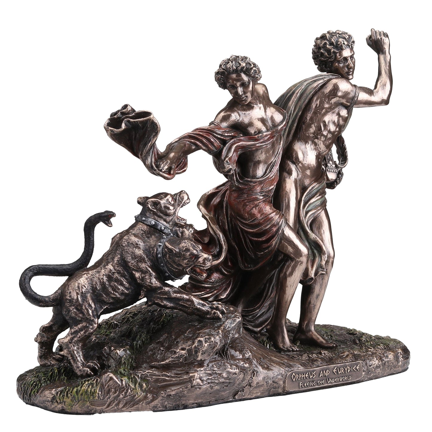 Orpheus and Eurydice Statue – 23.5x18cm Veronese Cold-Cast Bronze Figurine