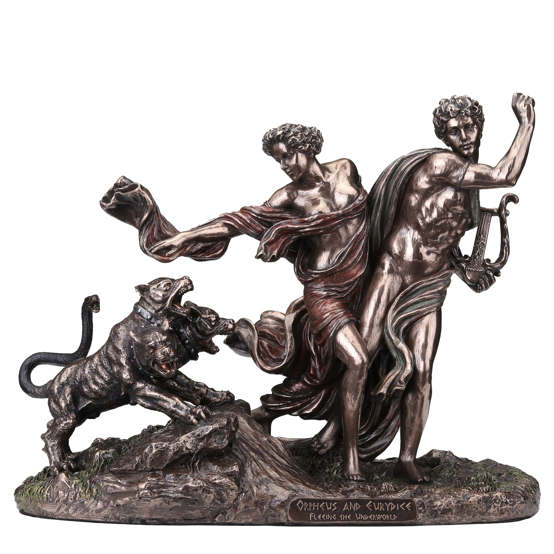 Orpheus and Eurydice Statue – 23.5x18cm Veronese Cold-Cast Bronze Figurine