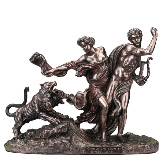 Orpheus and Eurydice Statue – 23.5x18cm Veronese Cold-Cast Bronze Figurine
