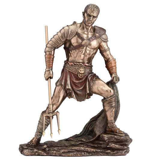 Gladiator Statue – 27.5cm Veronese  Cold-Cast Bronze Roman Warrior Figurine
