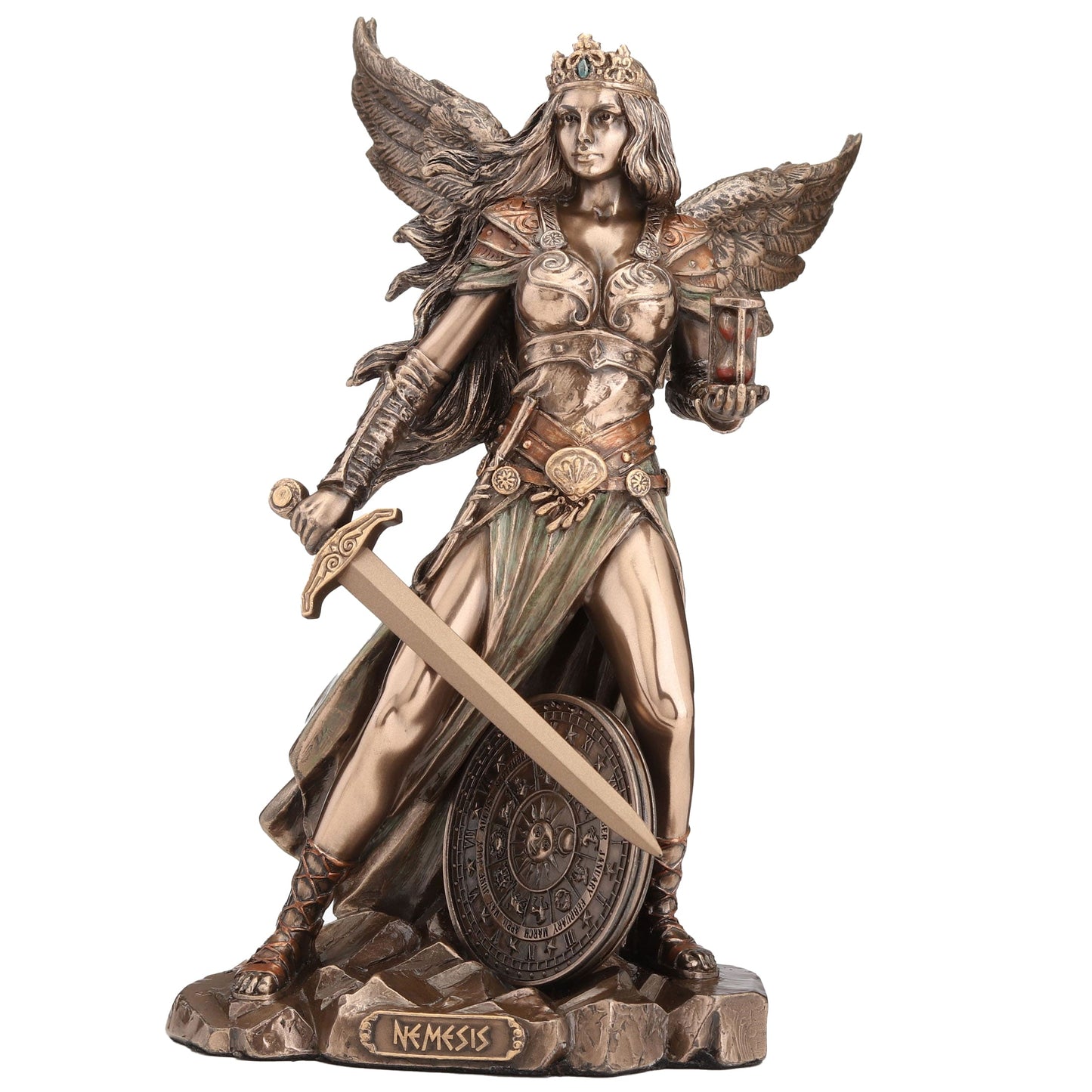 Nemesis 21.5cm Veronese Cold-Cast Bronze Statue – Greek Goddess of Divine Retribution