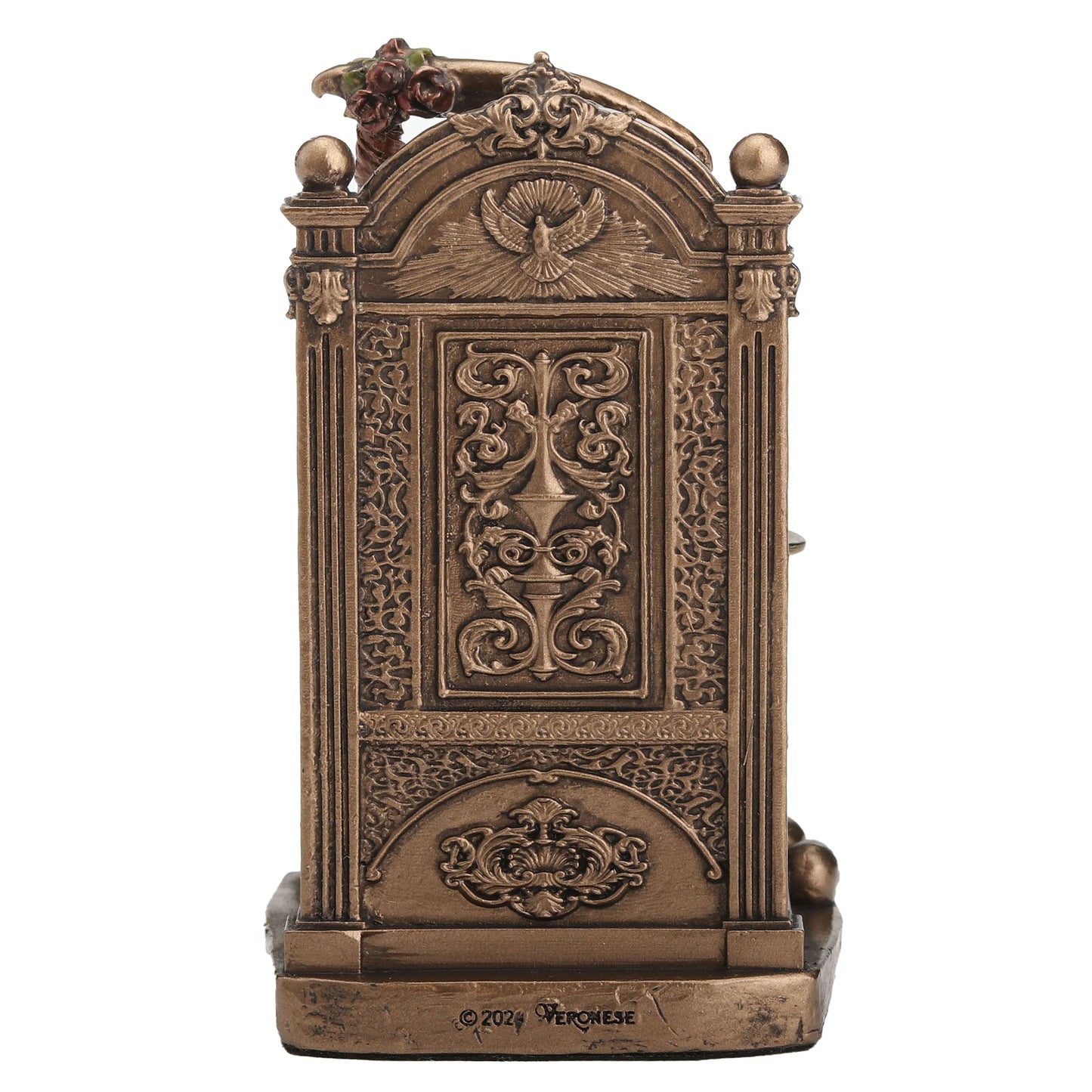 Santa Muerte Throne Statue – 8.4cm Veronese Cold-Cast Bronze Gothic Figurine