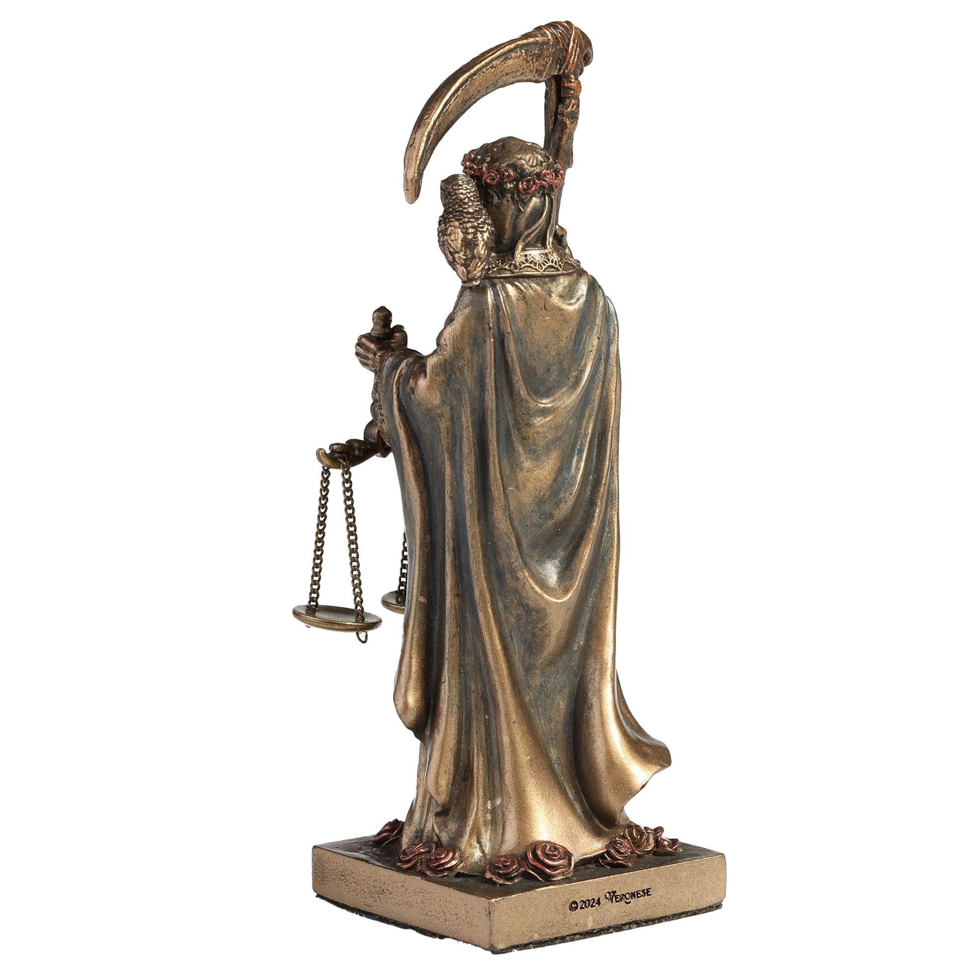 Santa Muerte Altar Statue – 10cm Veronese Cold-Cast Bronze Gothic Figurine